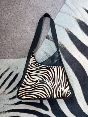 Zebra Print Black & White Shoulder Bag